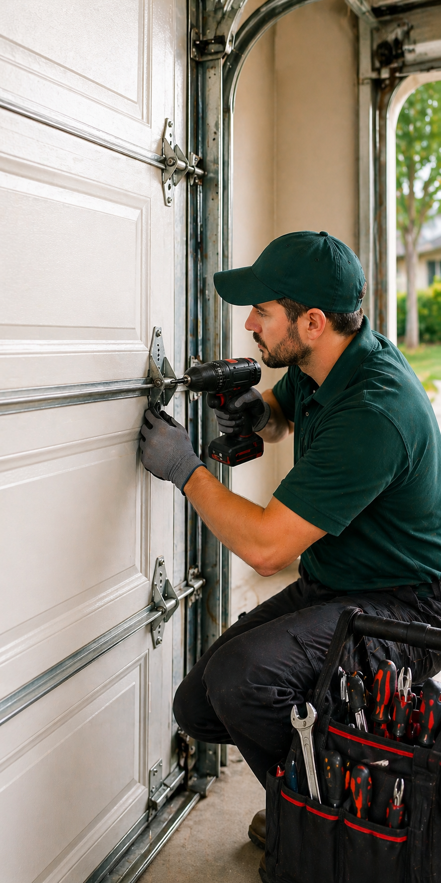 Garage door panels repairs